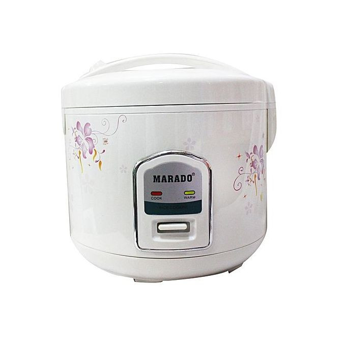 Marado Rice Cooker, 3 Litres - White, Pink