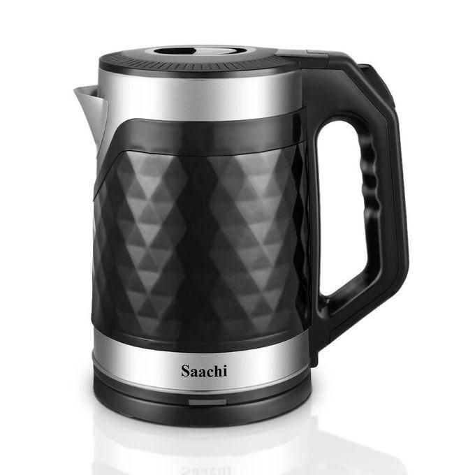 Saachi 1.8 Liters Stainless Steel Electric Kettle -Silver & Black
