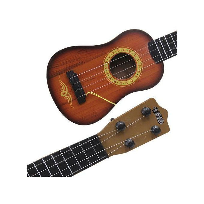 Small Guitar Musical Instrument For Kids/Children - Brown, Multicolor