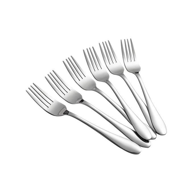 Set Of 6Pc Dinner Forks - Silver