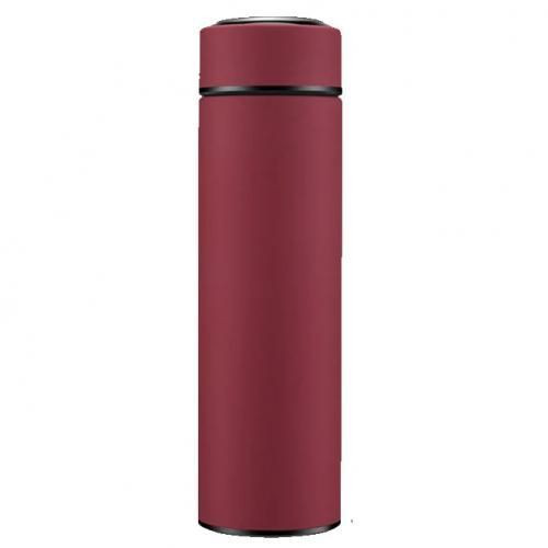 Stainless Double Wall Vacuum Bottle Travel Mug, 450ml - Red