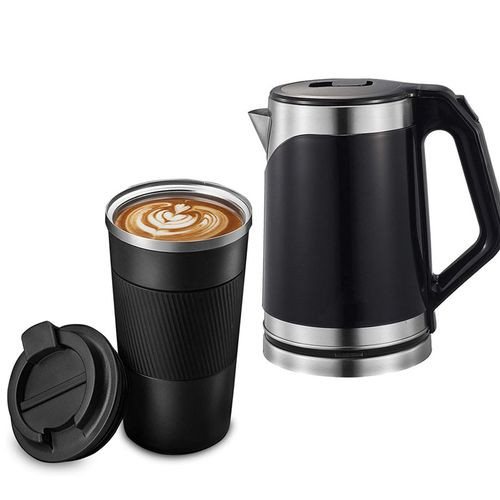 Cup And Cordless Electric Kettle Percolator 2Litres-Black