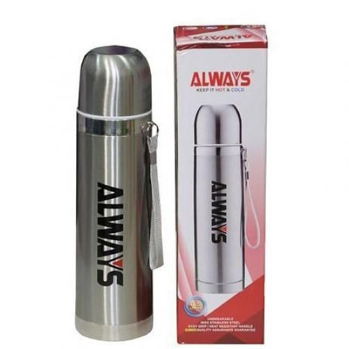 Always Hot & Cold Unbreakable Stainless Steel Flask 0.5L - Silver