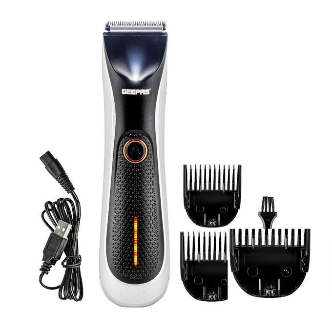 Geepas Rechargeable Shaver And Trimmer -Black/Silver
