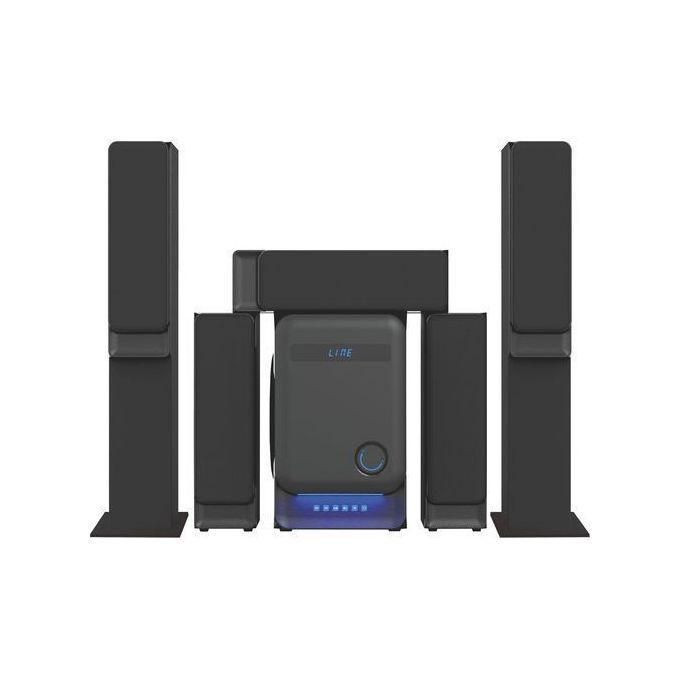 Global Star 5.1 Heavy Bass Bluetooth Home Theater System- Black