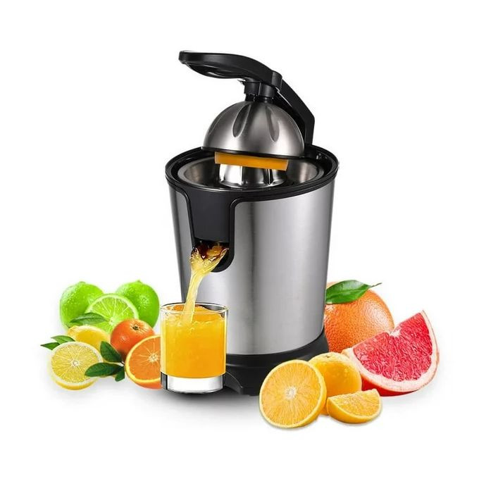 Electric Citrus Juicer, For Lemon, Grapefruit, Stainless Steel Orange Juice Squeezer With Soft Grip Handle-Silver