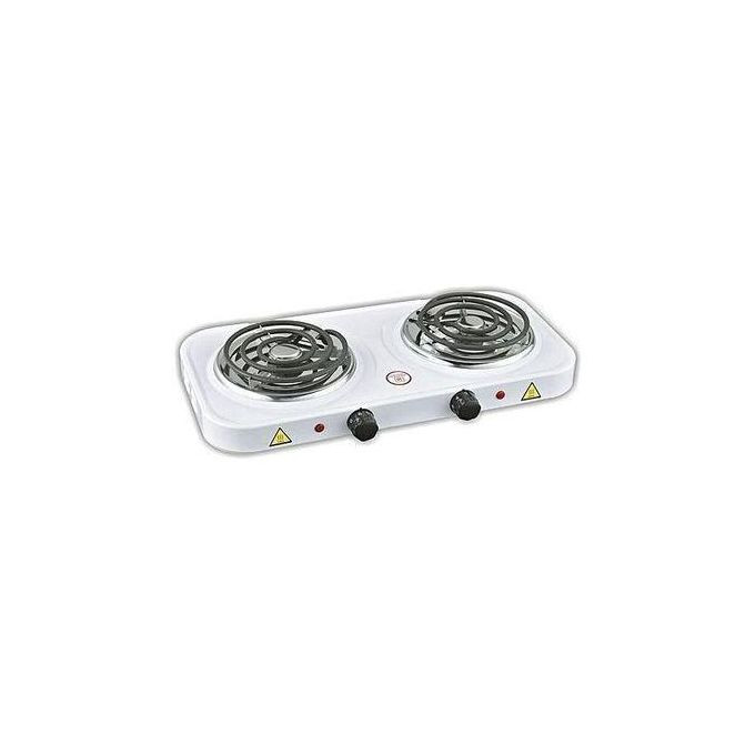 Double Coil Electric Hotplate Cooker - White