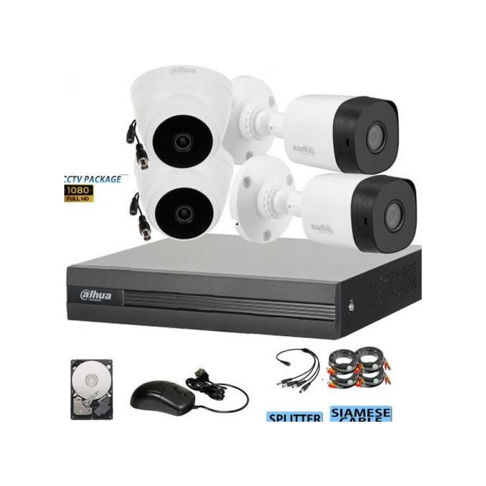 4 Channel 1080P CCTV Camera Surveillance Kits -Black