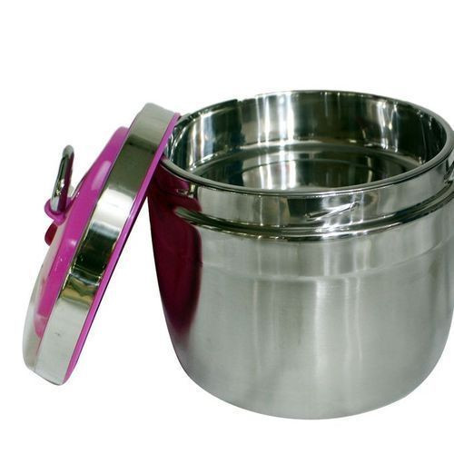 Stainless Steel Double Wall Food Flask 2.2 Litres - Silver