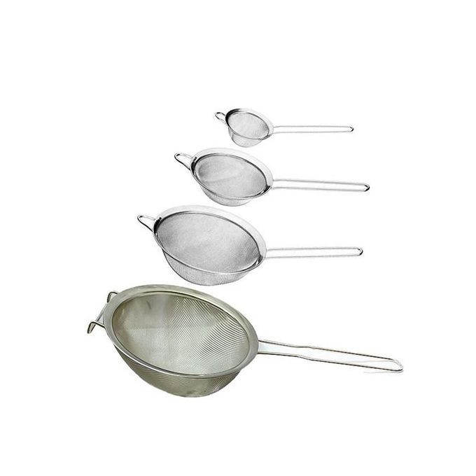 Other 4 In 1 Sievers Fine Mesh Food, Juice Strainers - Silver- Silver