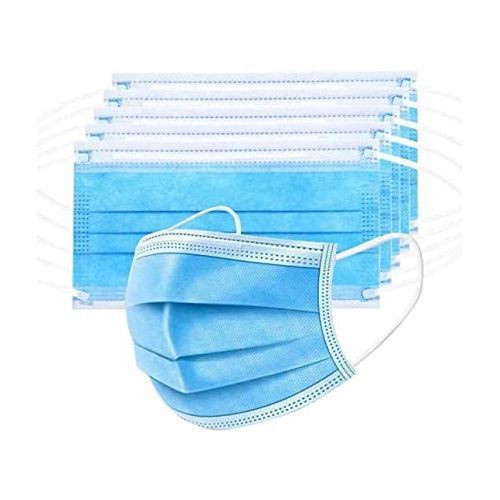 Mask 50Pcs Disposable Face Mouth Masks - Blue