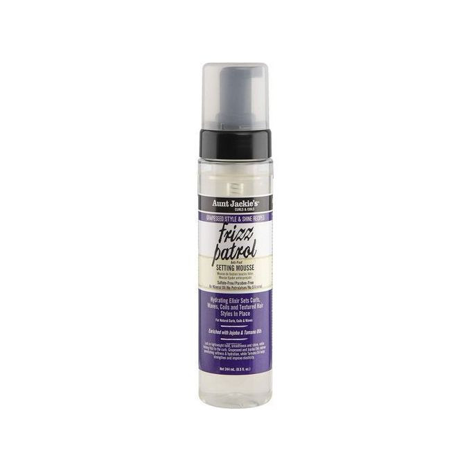 Aunt Jackie'S Grapeseed Style & Shine Recipes Frizz Patrol Anti-Poof Twist & Curl Setting Mousse -244ml