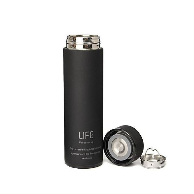 Life Stainless Steel Tea Water Coffee Flask Vacuum Bottle, 450ml - Red , Blue ,black