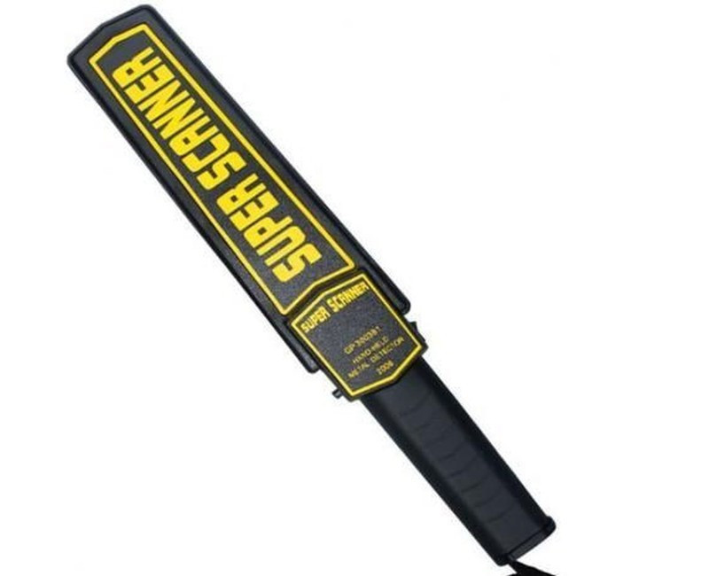 Security Hand Held Metal Wand Scanner Detector - Black