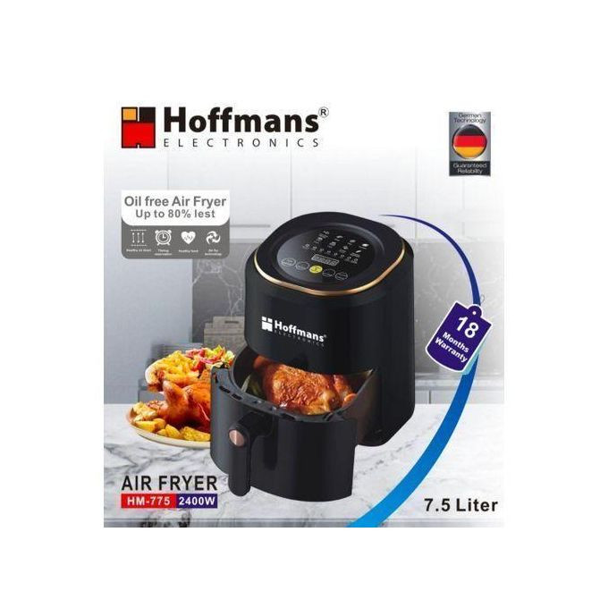 Hoffmans Original 7.5 Litres/ 7.5L Air Fryer / airfryer - Black