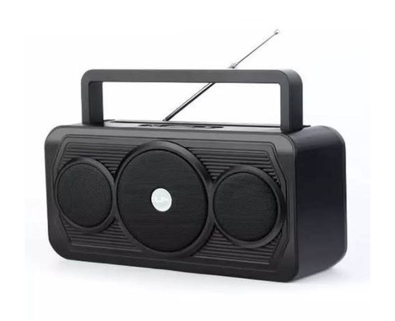 Rechargeable Bluetooth Speaker With FM Radio, SD Card,And Flash-Black
