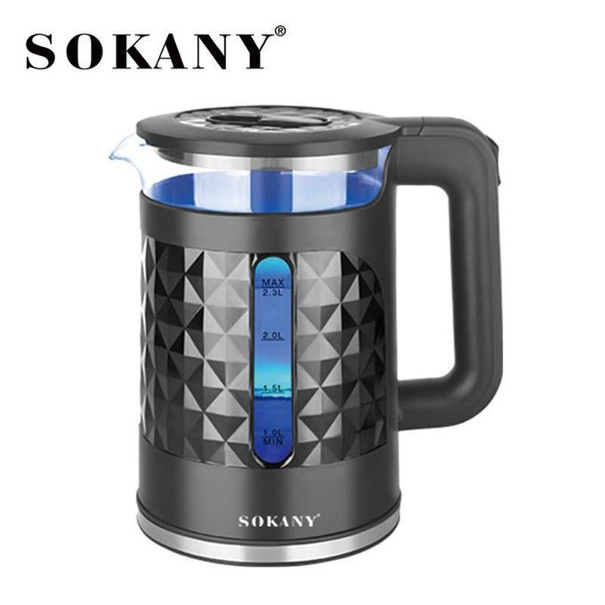 Sokany 2.3L Milk And Water Electric Kettle - White, Black