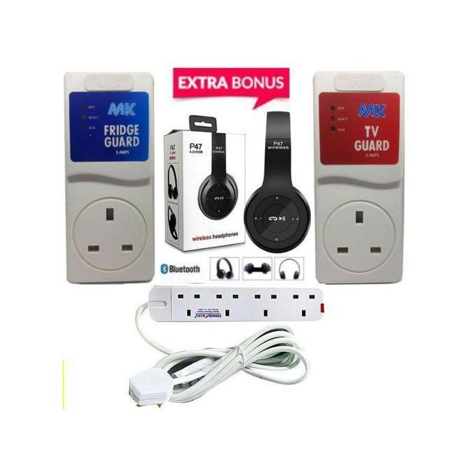Electronic TV Guard ,Fridge Guard + Free P47 Headphones, 4Way Etension Cable