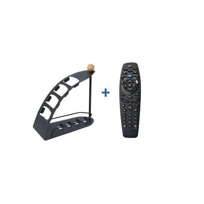 Dstv Explora Remote + Remote Control Metallic Storage Organizer - Black