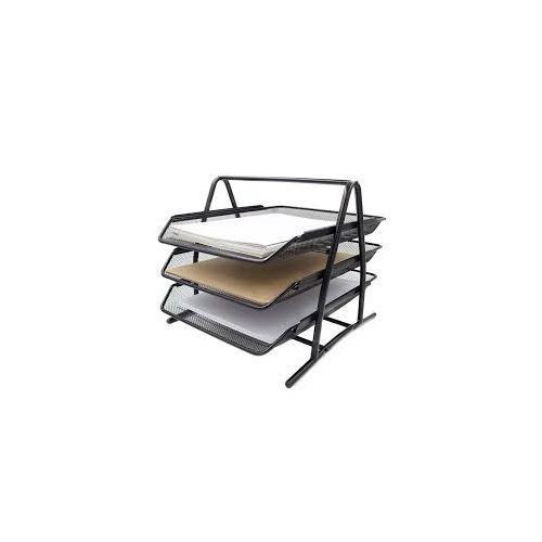 Other Office 3 Tier Document Tray File Desk Organizer- Mesh Metal - Black