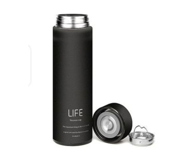 Life Stainless Steel Tea Water Coffee Travel Flask, 450ml - Colour May Vary