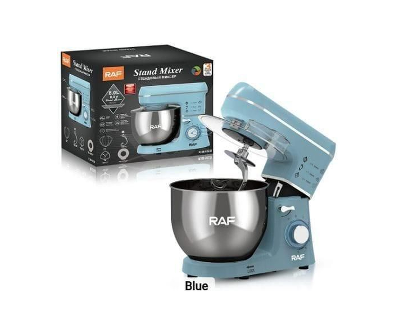 RAF 6-Speed Kitchen 8L Electric Food Stand Mixer Kneading Bread Dough Mixer- Multicolor