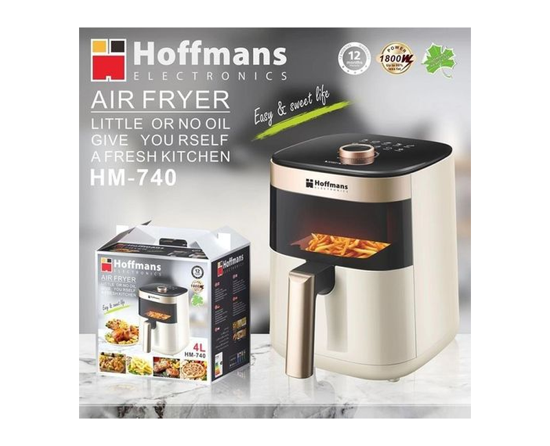 Hoffmans 4l / 4 liters electric air fryer - cream