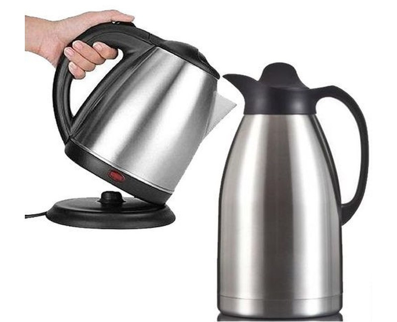 Bundle Of,kettle And 2Litres Unbreakable Vaccum Flask-Silver
