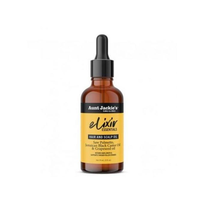 Aunt Jackie'S Elixir Essentials Saw Palmetto, Jamaican Black Castor Oil & Grapeseed Hair & Scalp Oil 59ml