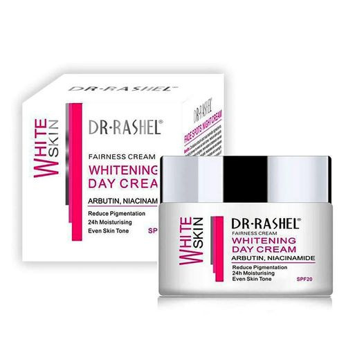 Dr Rashell White Skin Day Cream For Women and Men (50 g) All Skin Types Repairs skin cells Provides sun protection Brightens and rejuvenates skin 100% Vegan Paraben Free