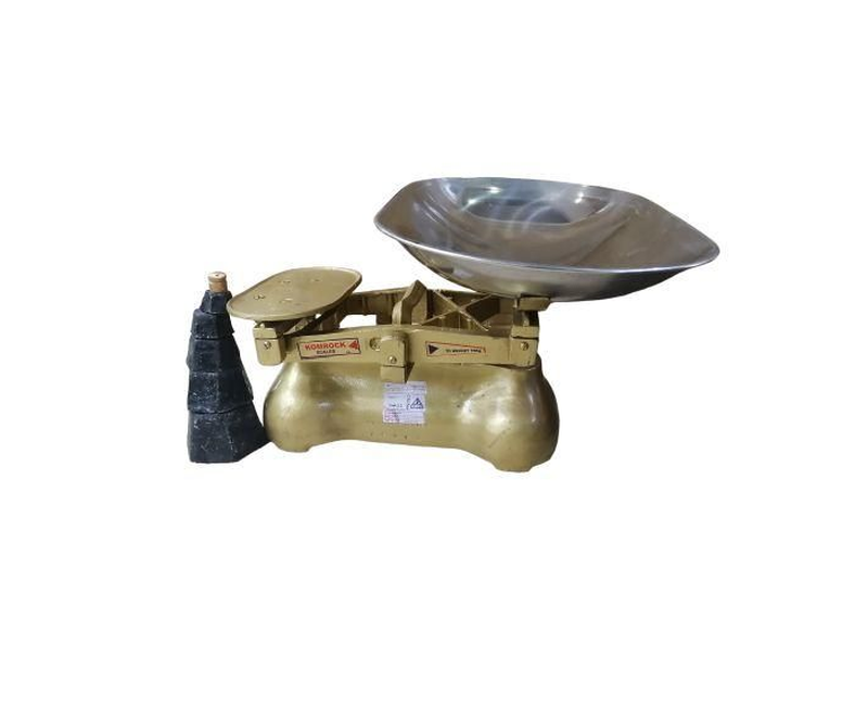 Commercisl UNBS Stamped Shop Weighing Scale, 6 Stones - Gold.