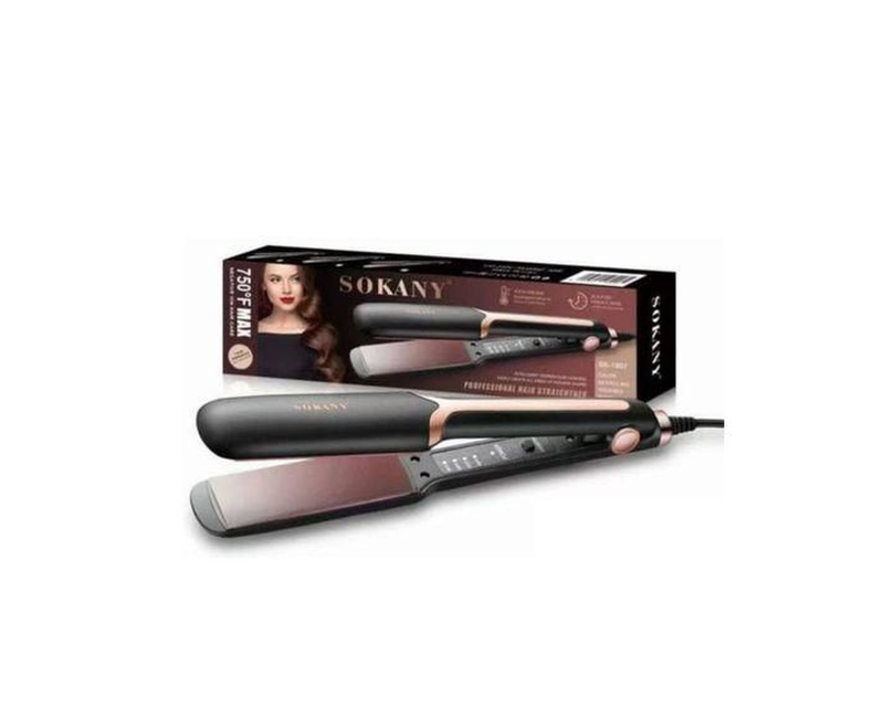 Sokany women's Electric Hair Straightening Iron-Black