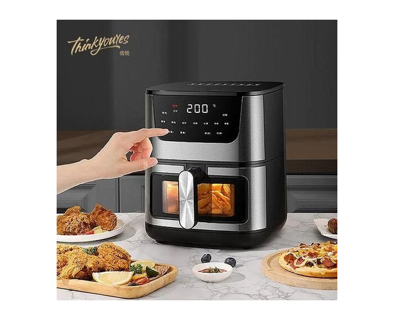 Hoffmans 8L / 8 Litres Digital Electric Airfryer / Air Fryer - Black