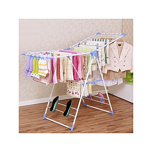Clothes Drying Rack - White,Blue