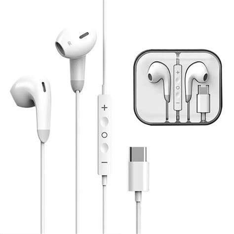 Universal Headset Earphone With Mic Adjustable Volume - White