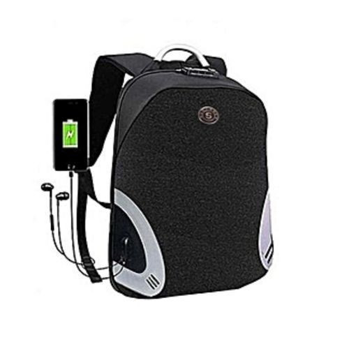 Anti theft Laptop Bag - Black,Grey