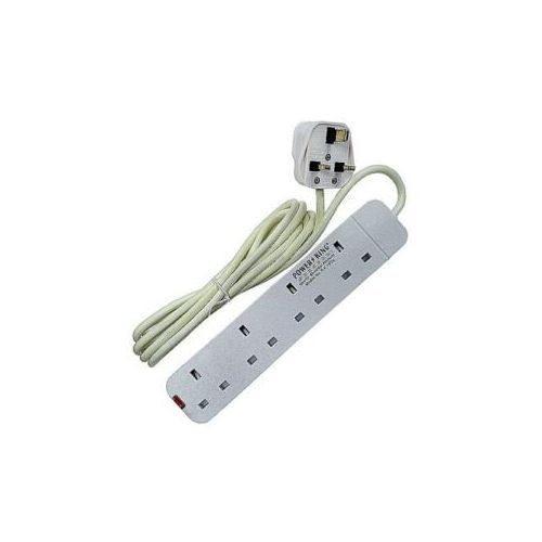 Power King 4 Ways Original Extension Cable- 3 Meter - White