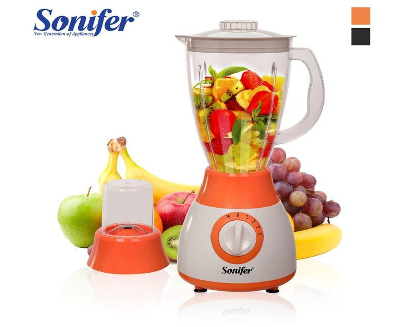 Sonifer 2 In 1 Quality Electric Blender With Mill Grinder - Orange , Black