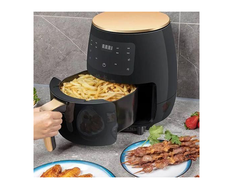 SILVER CREST "/ Silvercrest High Quality Touch Screen Oil Free Large 6L / 6 liters Digital Control AiRfryer / Air Fryer - Black"