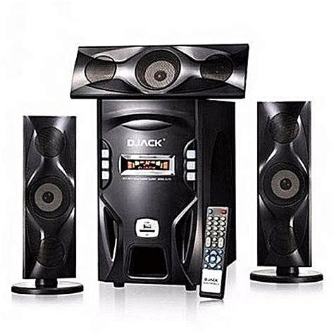 Djack Wireless Bluetooth Home Theatre sub-woofer hifi 3 Speakers with FM Radio, USB Port with Boom Bass -Black