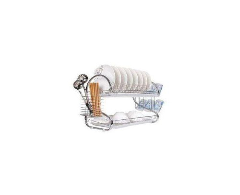 2 tier dish drainer glasses holder drying rack with tray kitchen sink counter organizer storage shelf tableware drainboard