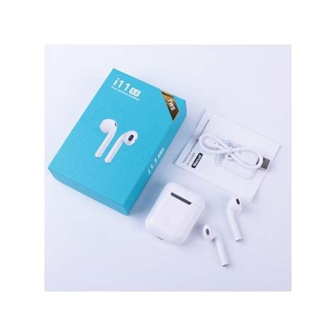 i11 TWS Wireless Bluetooth Earphones / Earbuds with Charging Case - White