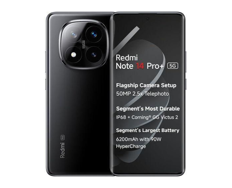 Redmi Note 14 Pro+ / pro plus 5G 6.67" 8GB RAM 256GB ROM 50MP 6200mAh - Black