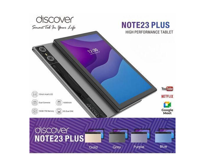 Discover Note 23 Plus 16GB + 1TB Memory 10000 MAh Battery, 5G Dual Sim With Dual Cameras.
