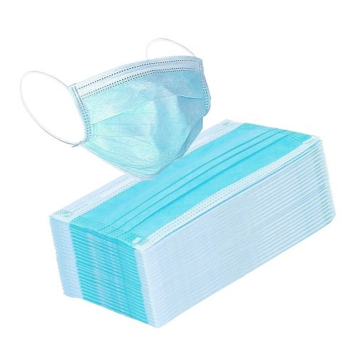 50 Pack Surgical Disposable Face Masks With Elastic Ear - Blue