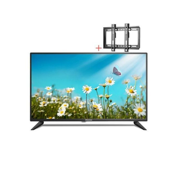 Hisense 32" LED flat TV, Inbuilt free to Air Channels + Wall mount - Black