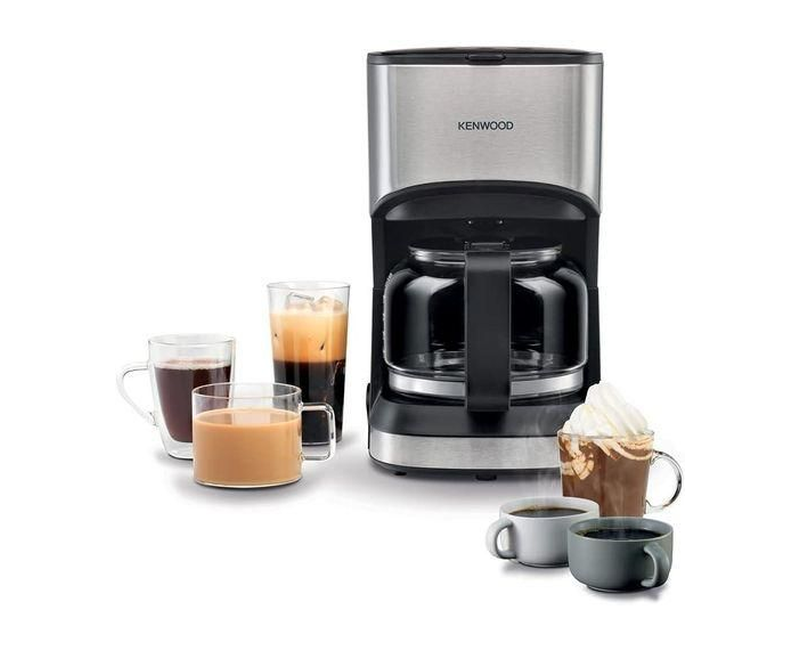 Coffee Maker Upto 6 Cups Reusable Filter Ken-wood- Auto Off/ Keep Warm - CMM05 SILVER