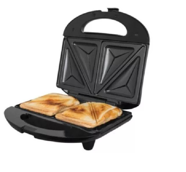 2 Slice Sandwich Maker With Non-stick Plate - black