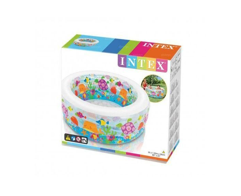 Intex Inflatable Swimming Water Pool For Kid And Adult - White,Blue