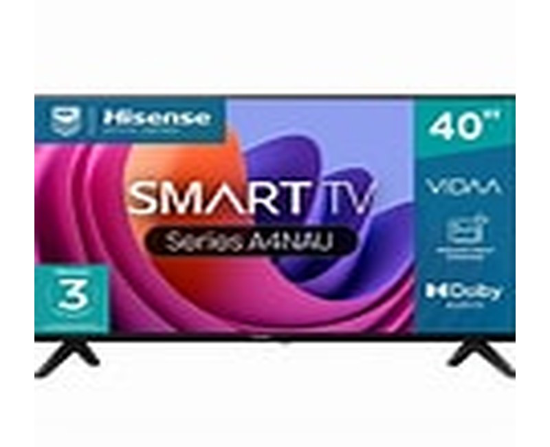Hisense 40" Inch Smart Frameless LED FHD TV + Free TV Guard + Free Wall Mount - Black